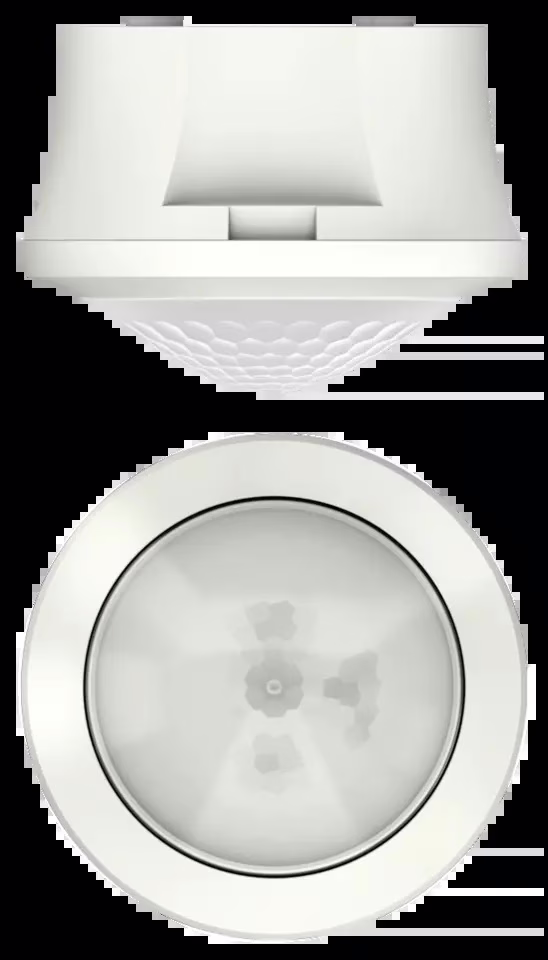 KNX presence detector for surface-mounted ceiling installation, white