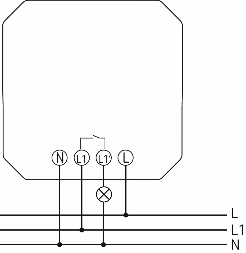 Digital timer for flush-mounted wall installation, weekly program, 1 channel, app programming possible