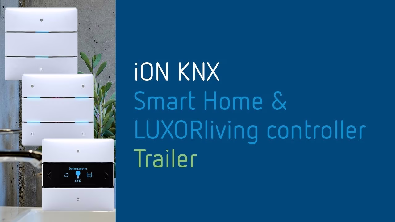 LUXORliving push button sensor with 2 buttons and 2 status LEDs, integrated temperature sensor, color: silver