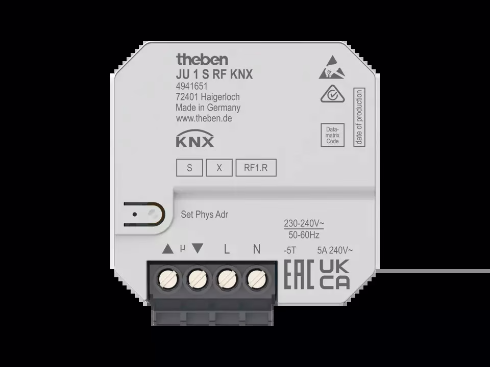KNX flush-mounted radio blind actuator