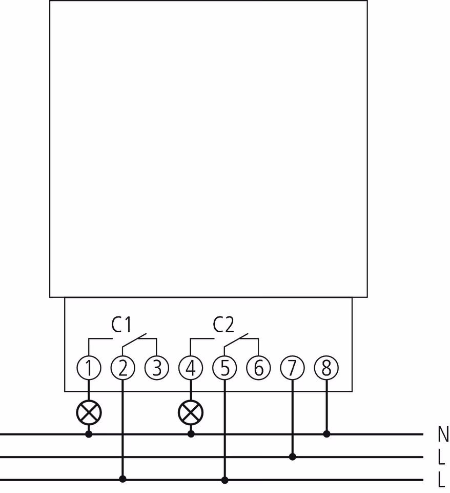 Digital time switch with plug-in base, 2 channels, 7 T, vacation, Imp., cycle