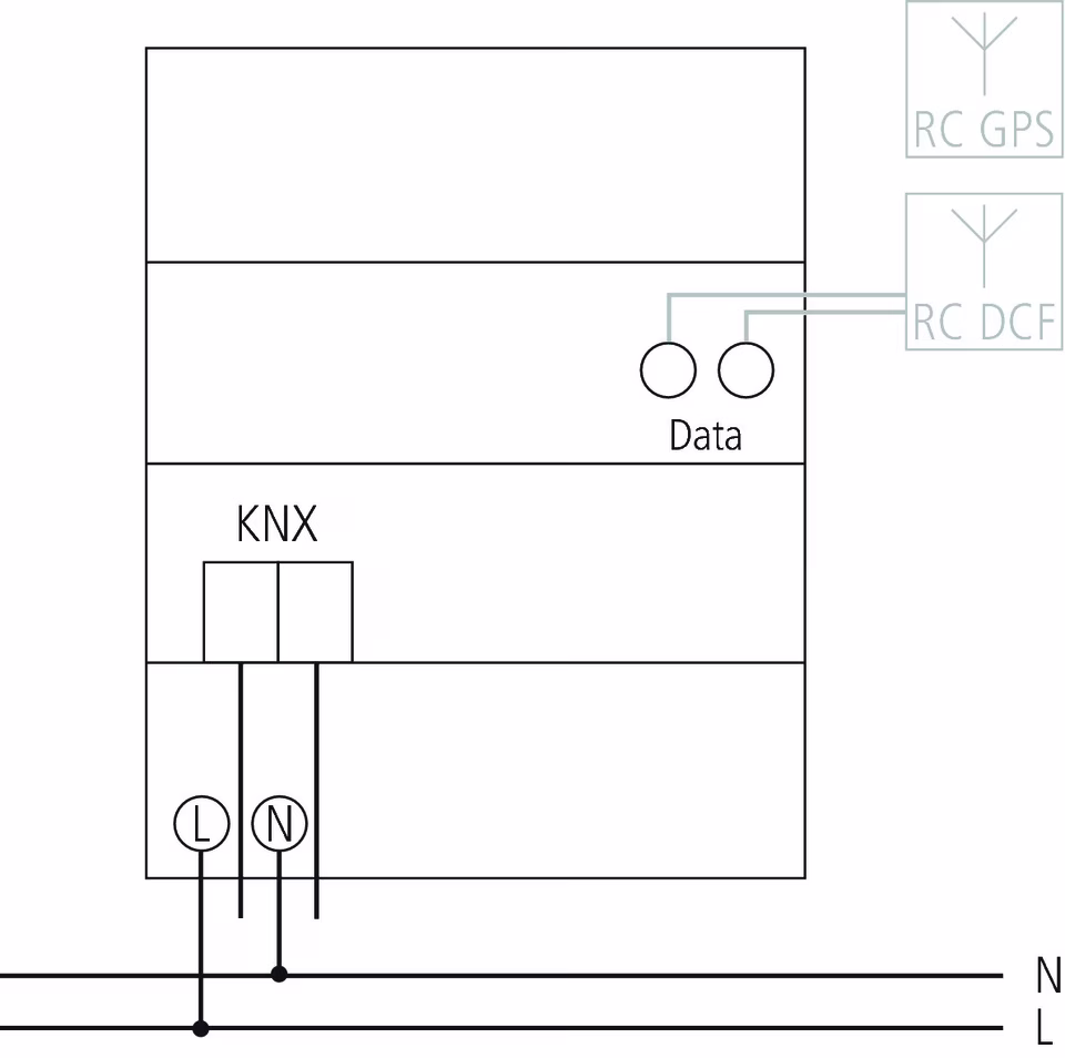 KNX annual timer with astro program, RC capable, 8 channels