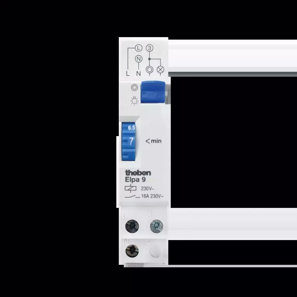 Series-mounted staircase light timer (TLZ) for retrofitting old systems