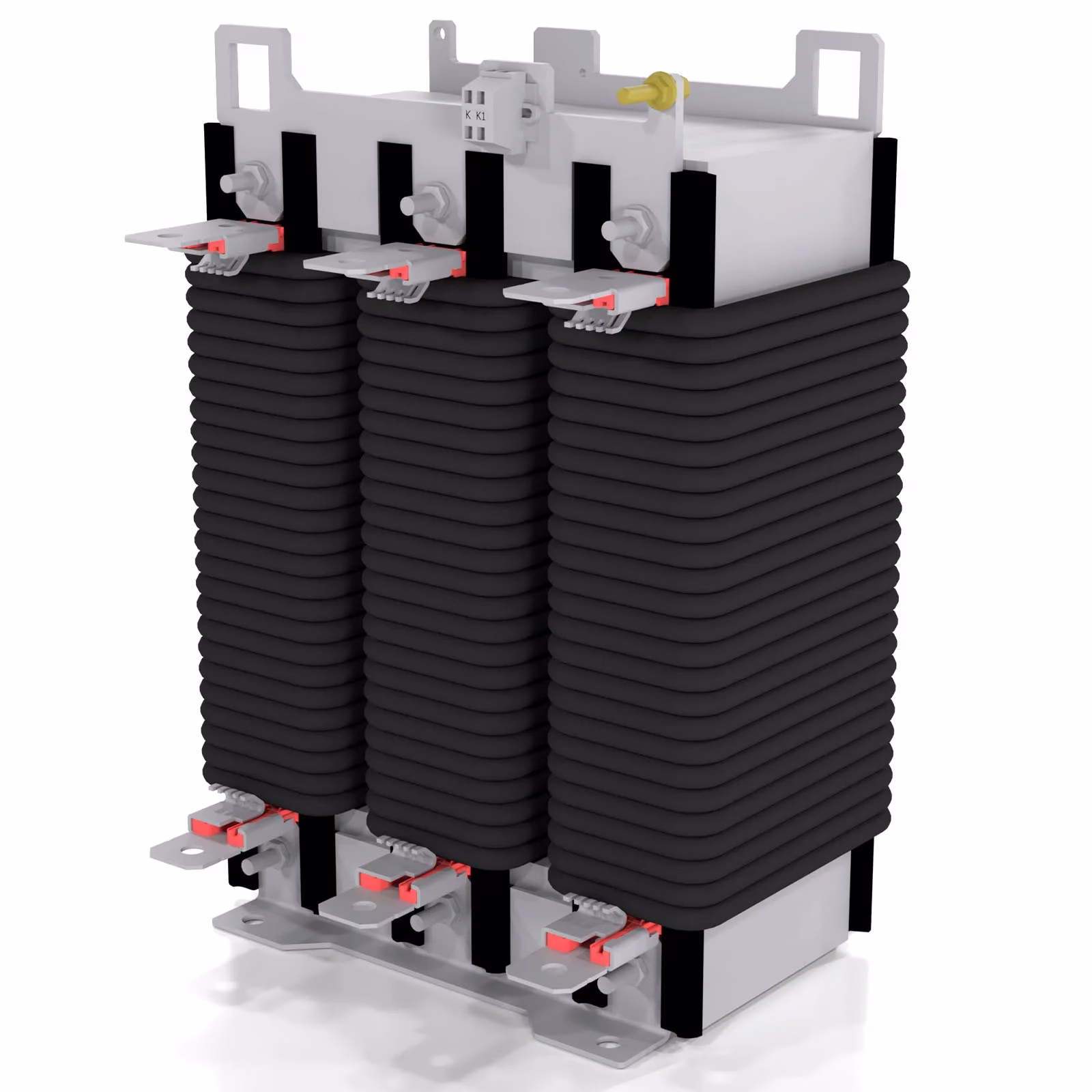 Three-phase rejection inductance for capacitor banks IP-00 Network:400 V Q=80 kvar Fo=189 Hz (p 7%)