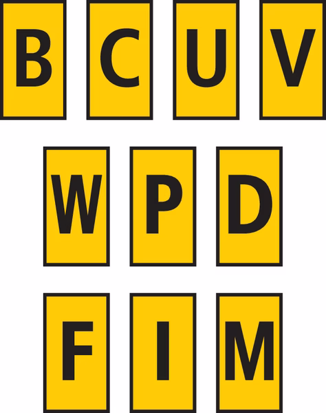 ID WIC1-B,C,U,V,W,P,D,F,I,M YE