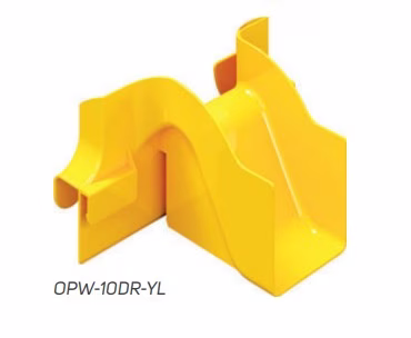 OptiWay 100 - Spillover exit (horizontally), 100mm, yellow