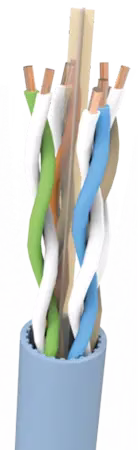 Cat.6 cable, U/UTP, LSHF, solid wire, blue, (box 305m)