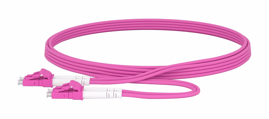 LC/UPC LC/UPC PATCHCORD OM4 2MM DUPLEX LSZH 1 MT VIOLET