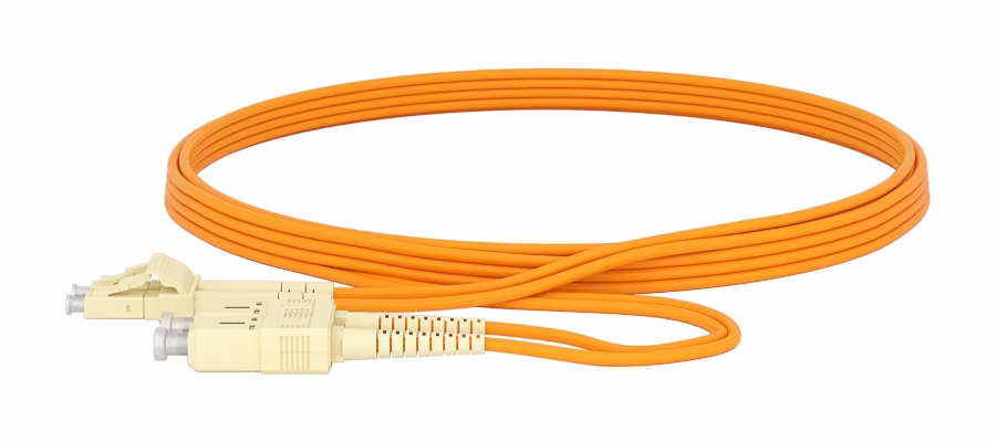 LC/UPC SC/UPC PATCHCORD OM1 2MM DUPLEX LSZH 20 MT ORANGE