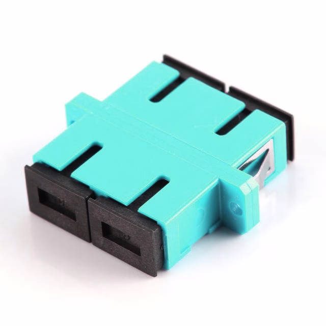 SC/UPC ADAPTER OM3 DUPLEX AQUA