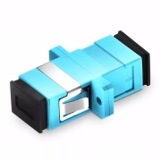 SC/UPC ADAPTER OM3 SIMPLEX AQUA