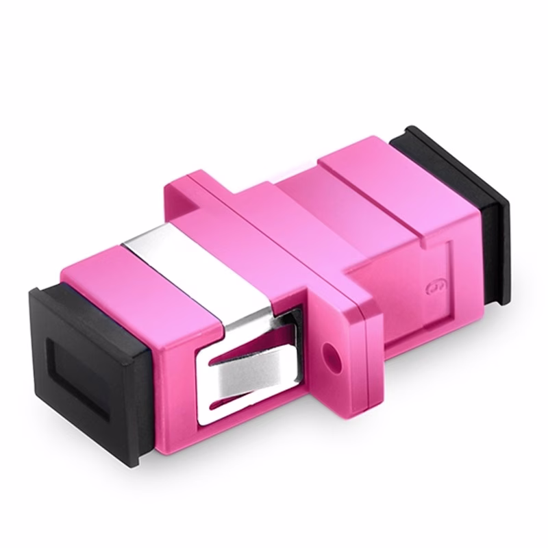 SC/UPC ADAPTER OM4 SIMPLEX VIOLET