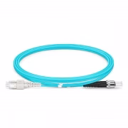 SC/UPC ST/UPC PATCHCORD OM3 2MM DUPLEX LSZH 20 MT ACQUA